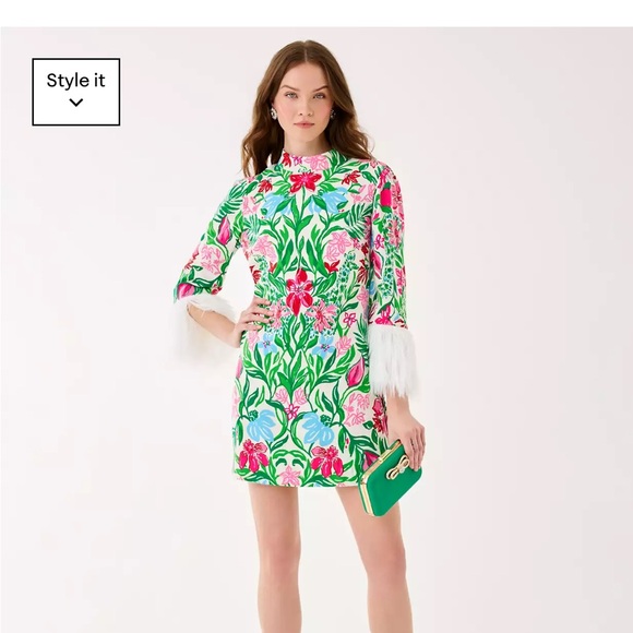 Agnes skirted shift romper 
Lilly Pulitzer Floral with Fringe-Holiday fun! - Picture 11 of 14